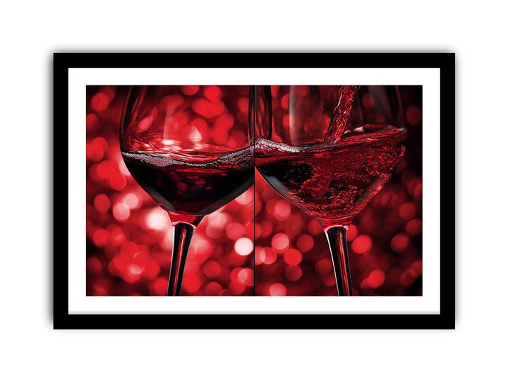 Wine splash art framed Print