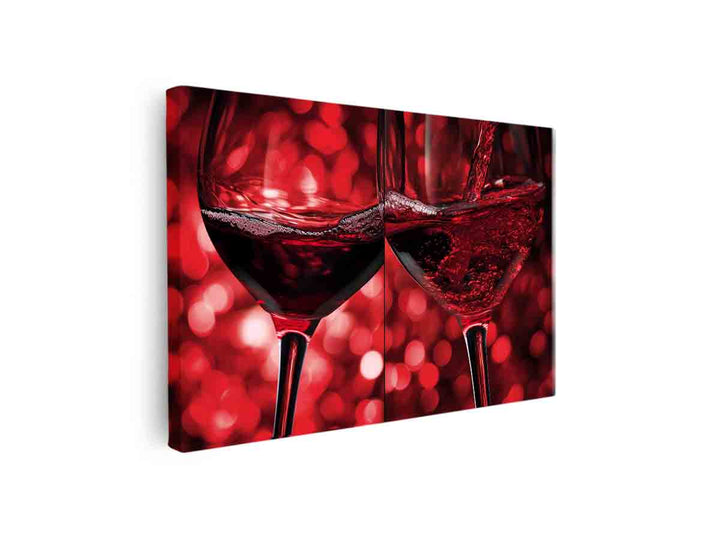 Wine splash art canvas Print