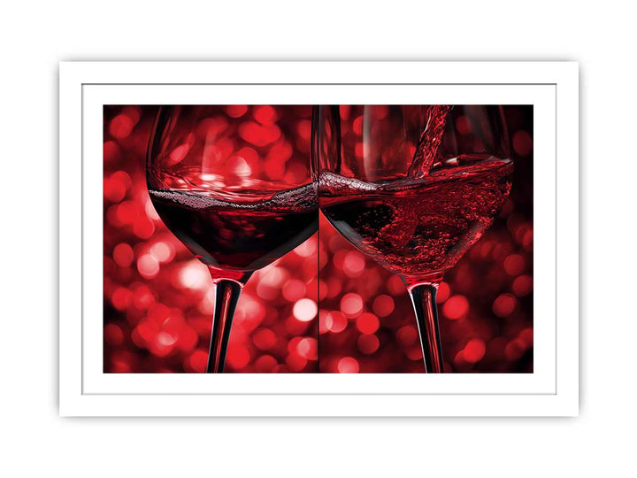 Wine splash art framed Print