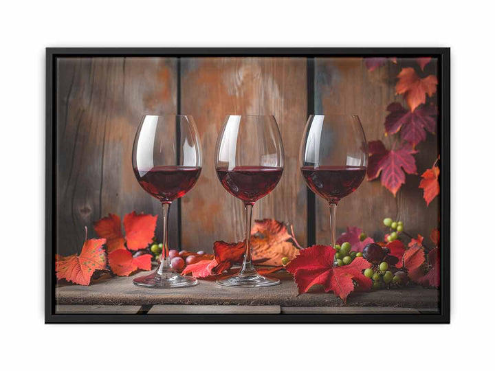 Red wine Frame print canvas Print