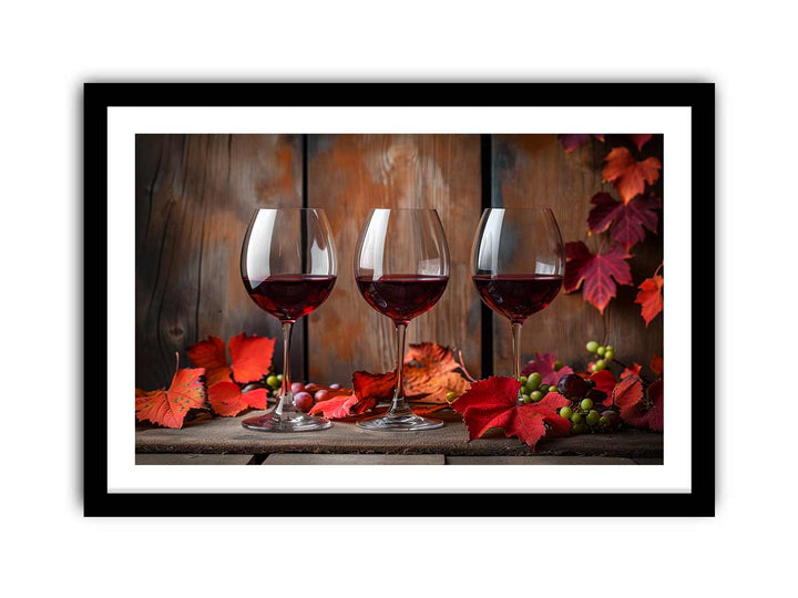Red wine Frame print framed Print