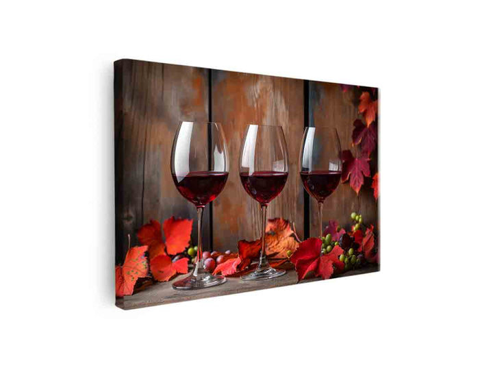 Red wine Frame print canvas Print