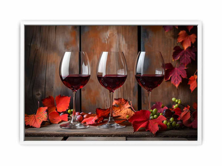 Red wine Frame print Painting