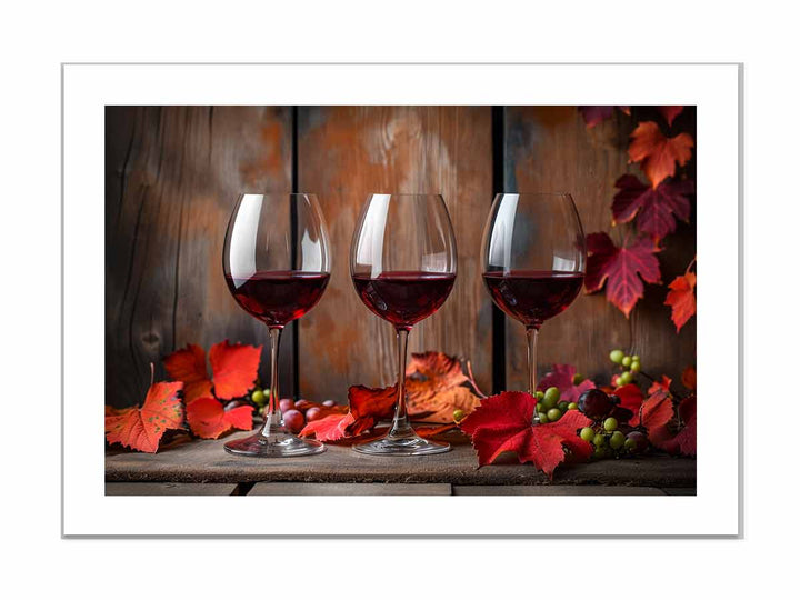 Red wine Frame print framed Print