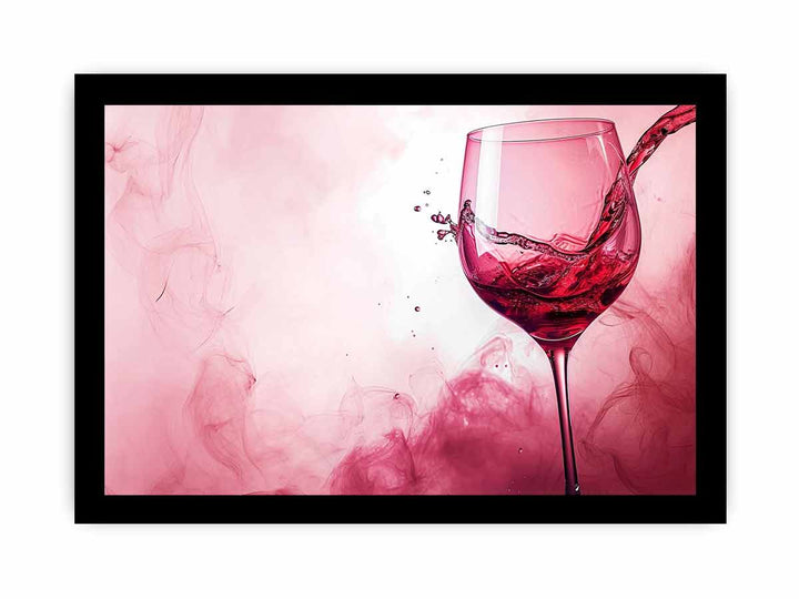 Wine Splash Painting framed Print