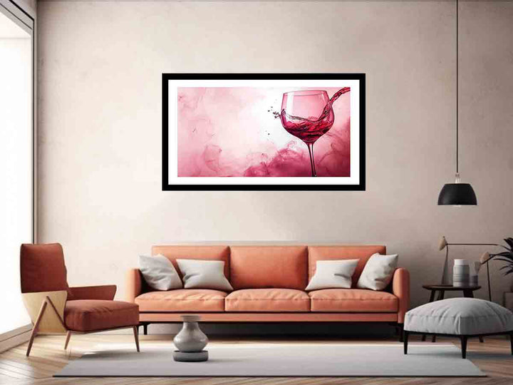 Wine Splash Painting Art Print