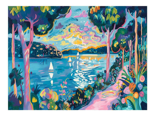 River Painting Art Print