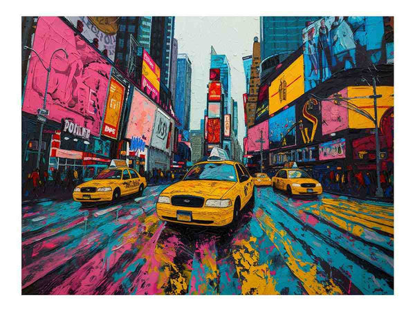 Times Square  Painting Art Print
