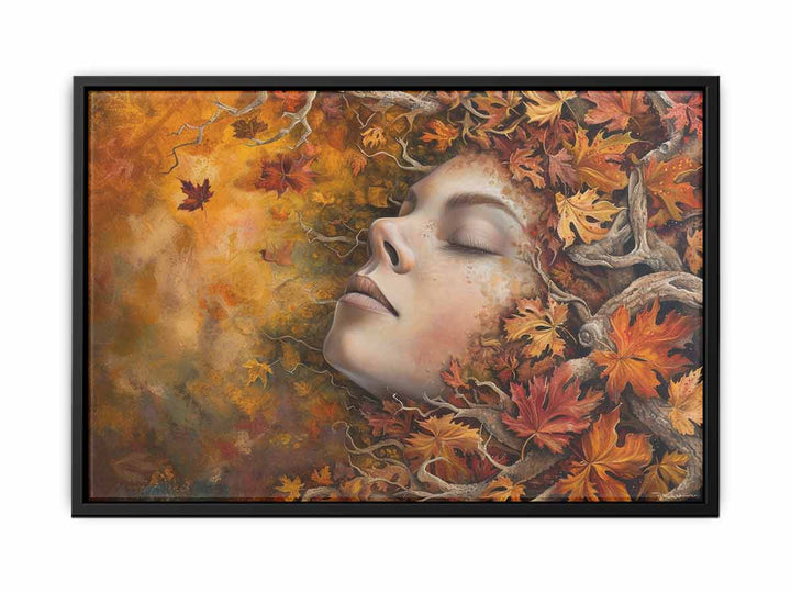 Thought in Fall art canvas Print