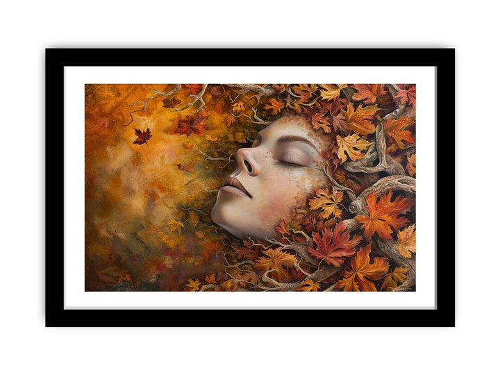 Thought in Fall art framed Print
