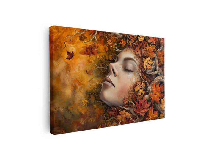 Thought in Fall art canvas Print
