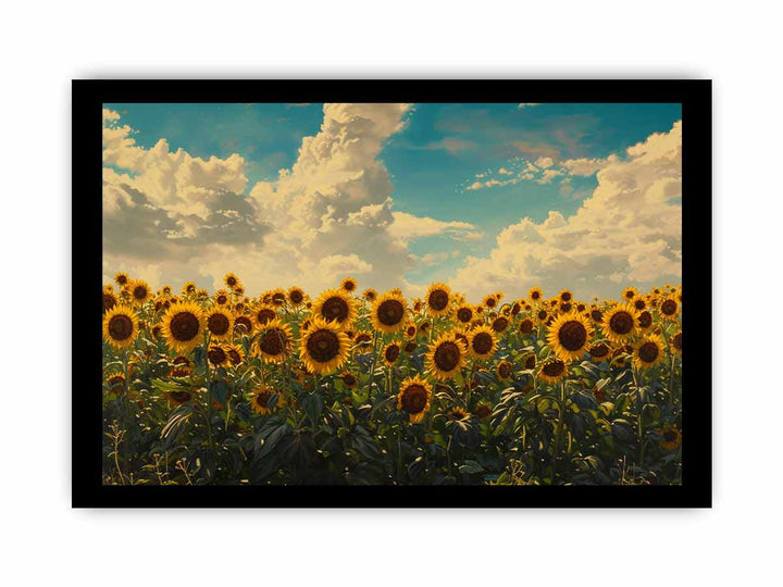 Summar Sunflower Art framed Print