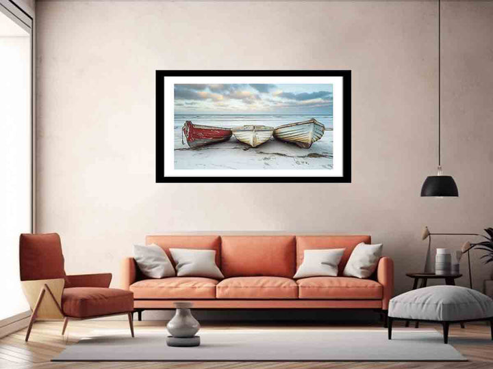 Three Boats  Art Print