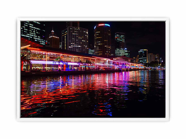 Darling Harbour Sydney Night Art Painting