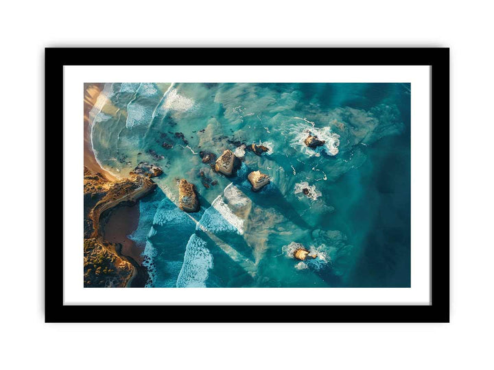 Great Ocean Road Drone View Art framed Print
