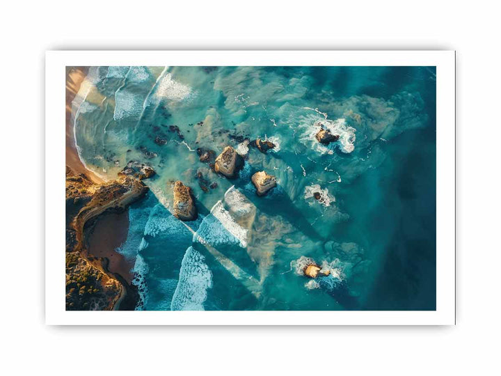 Great Ocean Road Drone View Art framed Print