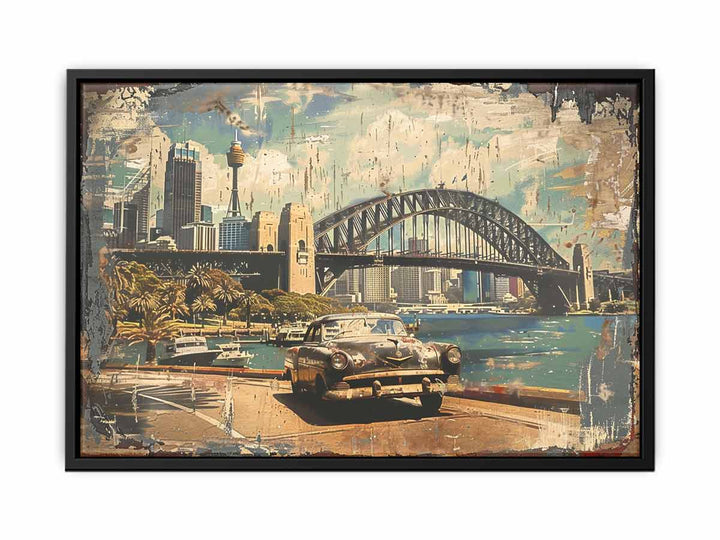Sydney  Vintage Art canvas Print
