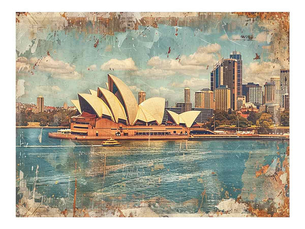 Sydney City Vintage Art Print