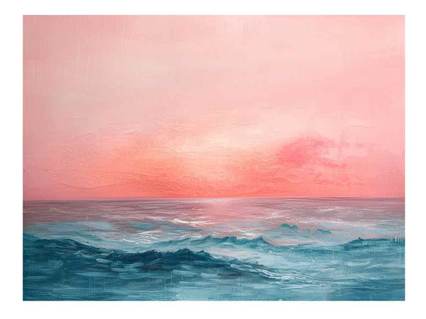 Pink Sunrise Sea- Art Print