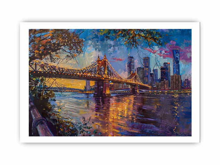 Storey Bridge Brisbane Painting framed Print