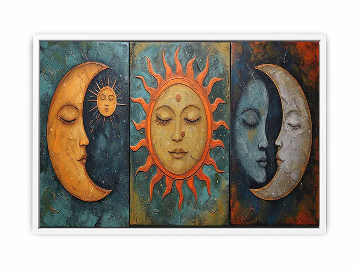 Sun Moon Art  Print Painting