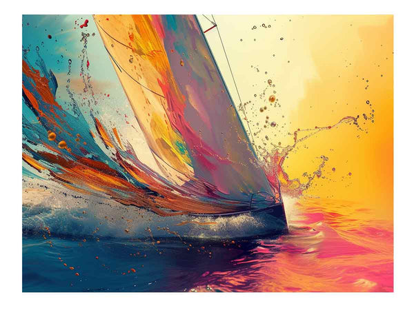 Sailboat Splash Art Print