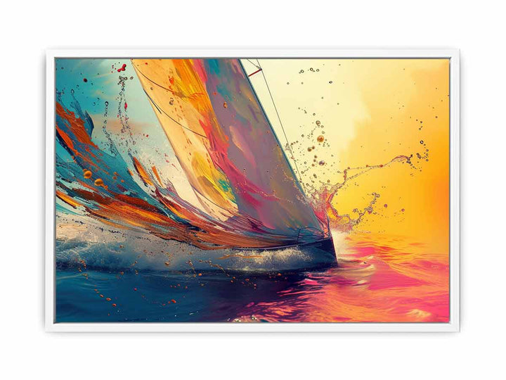 Sailboat Splash Art Painting
