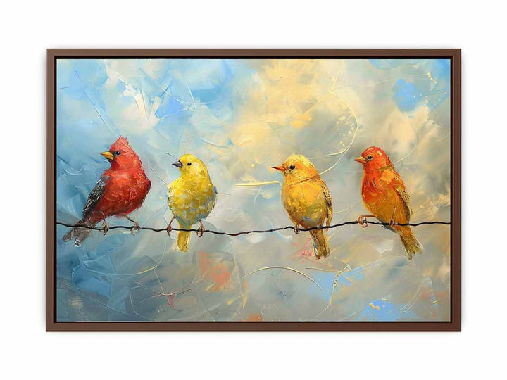 Birds painting on wire Painting