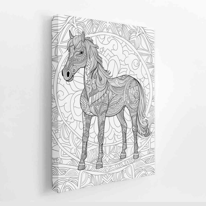 Colour me Horse canvas Print