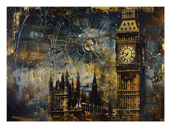 London  Clock Painting Art Print