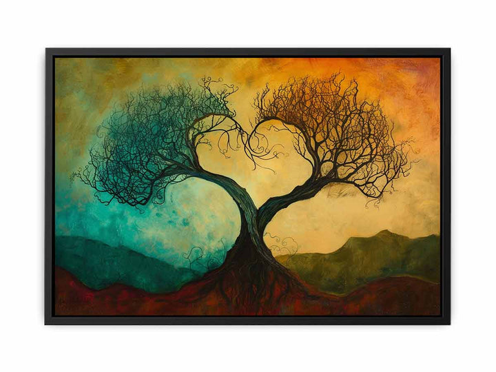 Twisting Love Trees canvas Print