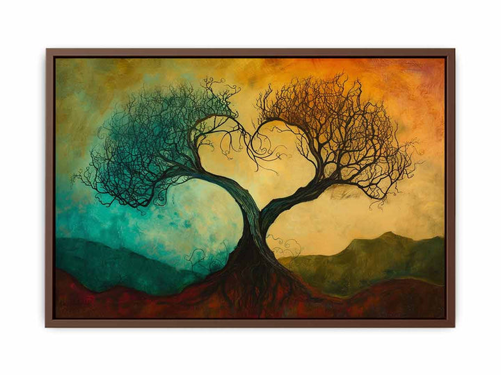 Twisting Love Trees Painting