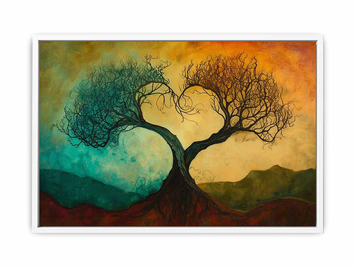 Twisting Love Trees Painting