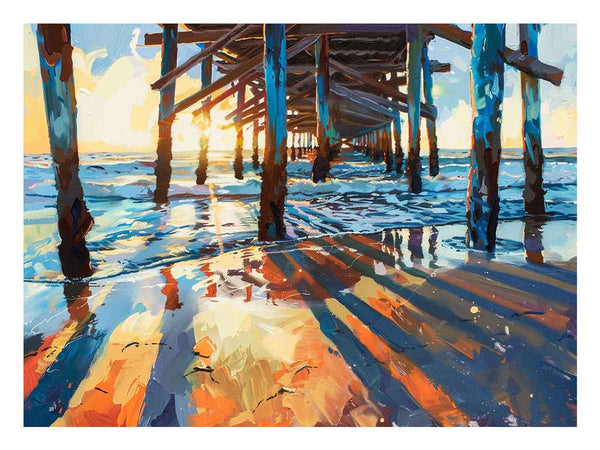 Pier Painting Art Print