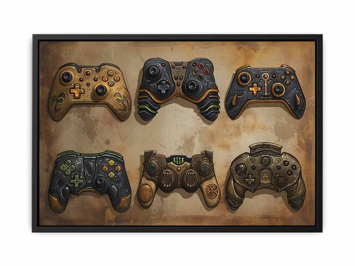 Video Game Controller  Art canvas Print