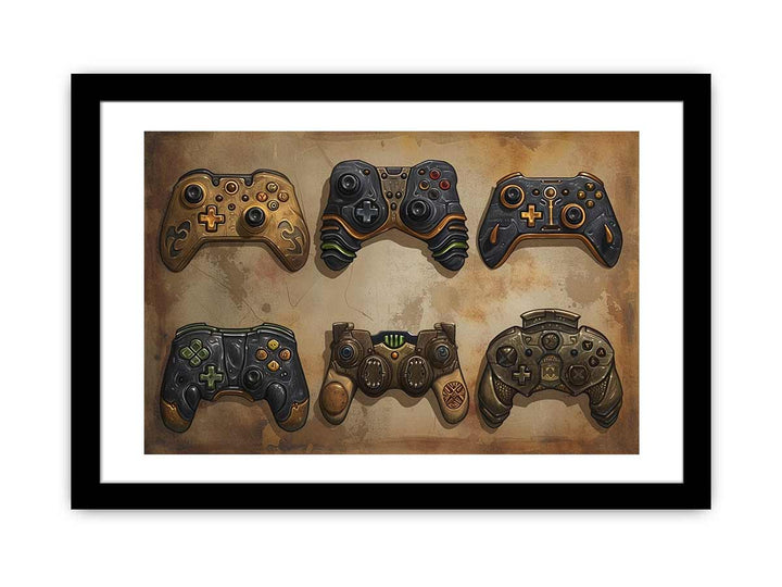 Video Game Controller  Art framed Print