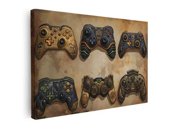 Video Game Controller  Art canvas Print