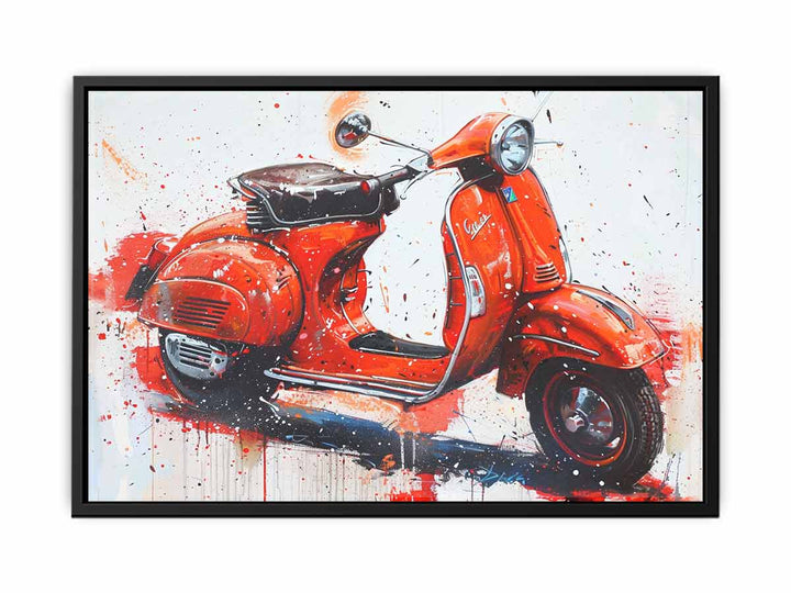 Vespa  Scooter Painting canvas Print