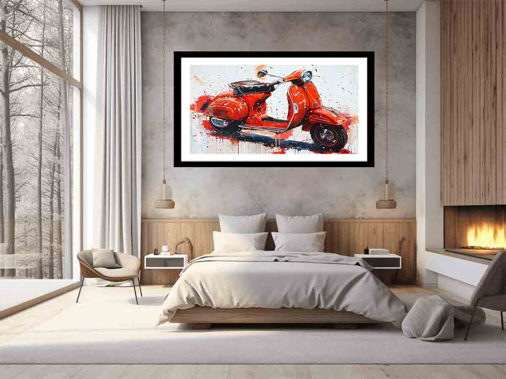 Vespa  Scooter Painting Art Print