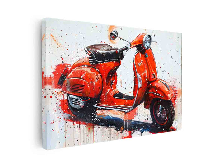 Vespa  Scooter Painting canvas Print