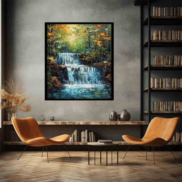 Waterfall  Art Painting Art Print
