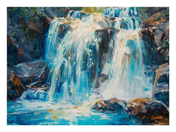 Waterfall  Art Painting Art Print