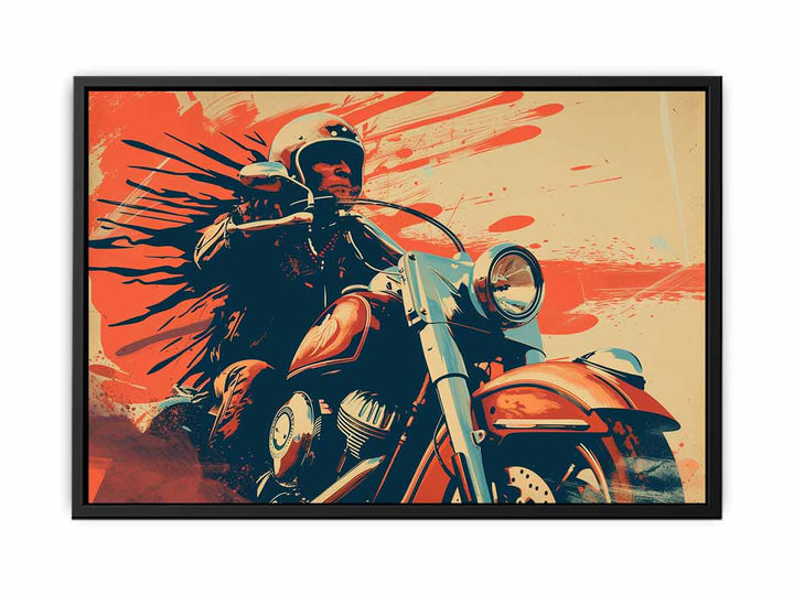 Vintage Motorcycle Art canvas Print
