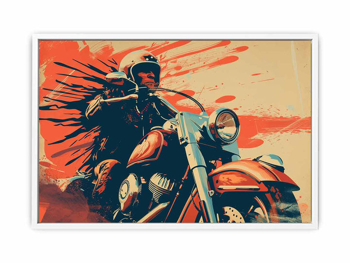Vintage Motorcycle Art Painting