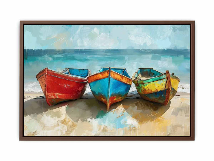 Colorful Boats Art Painting