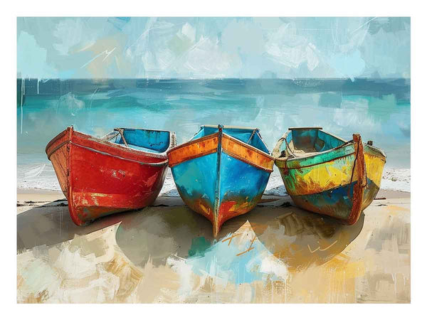 Colorful Boats Art Print