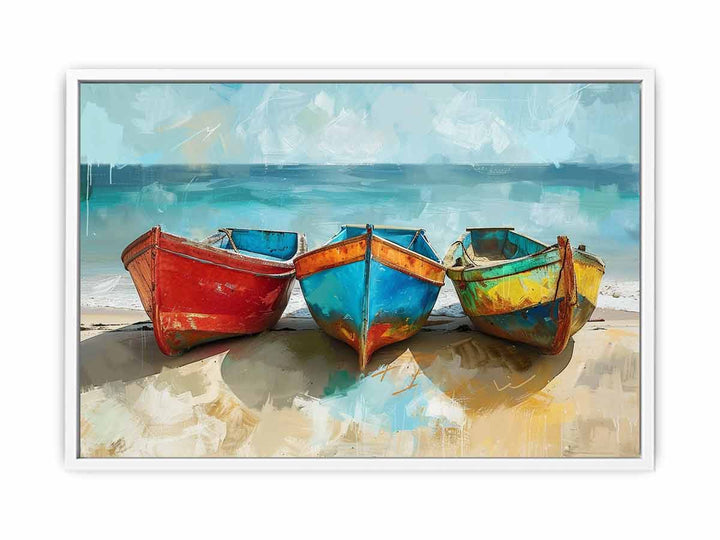 Colorful Boats Art Painting