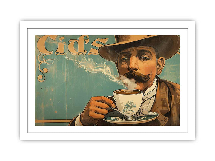 vintage coffee Art 2 framed Print