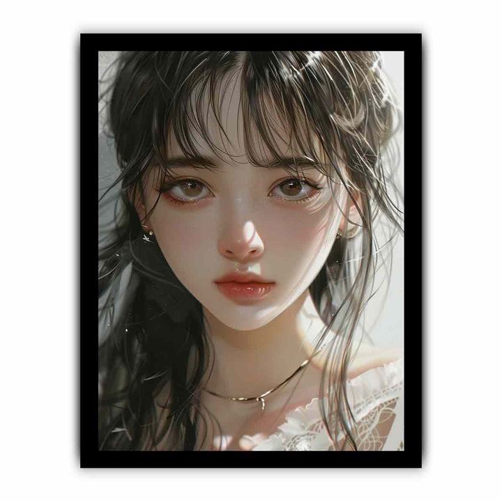 Anime Girl Art framed Print