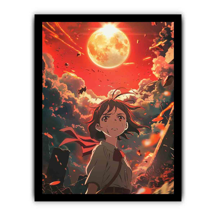 Anime Girl  Art 3 framed Print